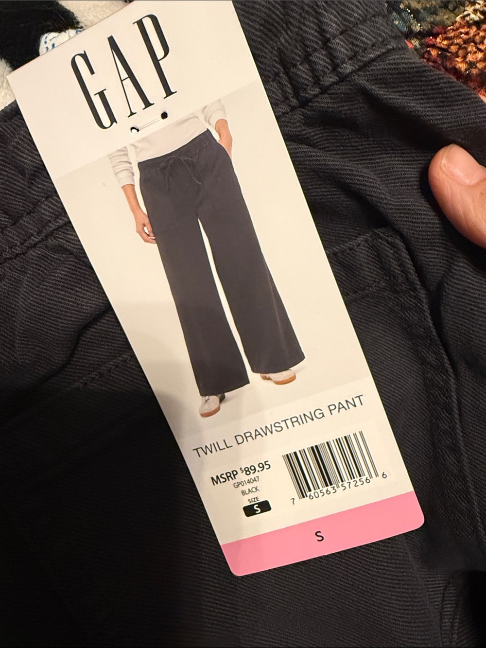 GAP woman’s small twill Drawstring Pants - Black loose fit